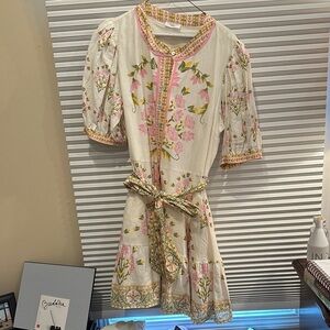 Floral Pink and Cream Dress